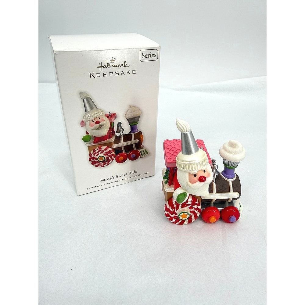 Hallmark Keepsake Santas Sweet Ride Christmas Ornament 2010 Train Holiday